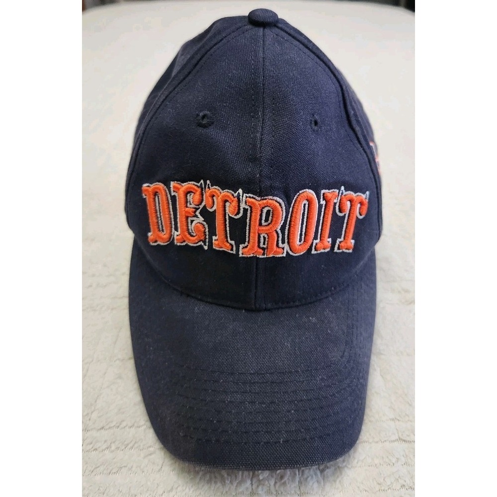 Vintage Nike Team Detroit Tigers Embroidered Navy adjustable Back Classic Rare